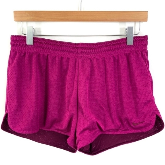 NIKE Dri-Fit Running Athletic Gym Workout Shorts Magenta Pink Women's Medium M - Picture 1 of 6